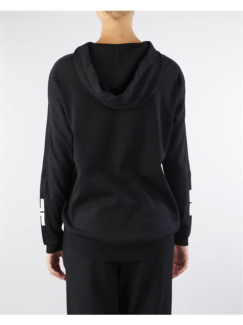 Viscose hoodie with logo bands Elisabetta Franchi ELISABETTA FRANCHI | Sweater | MK54S46E2685